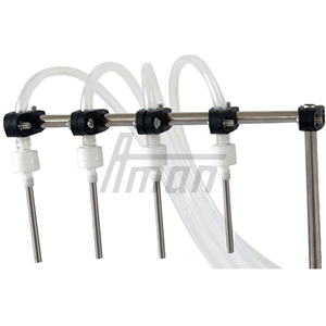 Máquina semiautomática de 4 cabezales, viales, tarros, tubos, bomba, productos químicos para alimentos, champú de soda, agua pura, cerveza, licor, vidrio, aceite, té - Product Image 4