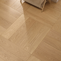 Parquet en chêne chevron carré, pour la décoration intérieure et commerciale, parquet en chêne contrecollé, bois dur