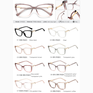 <span class=keywords><strong>Occhiali</strong></span> <span class=keywords><strong>da</strong></span> <span class=keywords><strong>Vista</strong></span> Originali MS 81623 di Alta Qualità per <span class=keywords><strong>Donna</strong></span>, Montatura Cat Eye alla Moda <span class=keywords><strong>con</strong></span> Logo Personalizzato e Protezione Anti-Luce Blu - Product Image 6