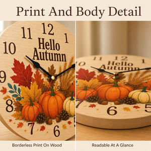Orologio <span class=keywords><strong>da</strong></span> <span class=keywords><strong>Parete</strong></span> in Legno per Casa, Ufficio, Hotel, Caffè, Decorazione 25x25cm, Orologio Rotondo <span class=keywords><strong>da</strong></span> Appendere, Regalo Stampato per le Feste, Scelta Personalizzata all'Ingrosso - Product Image 6