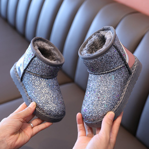 Nuovi Stivali <span class=keywords><strong>Invernali</strong></span> Unisex per Bambini con Paillettes Termiche Suola Morbida Impermeabili Tomaia in Poliestere per Esterni - Product Image 5