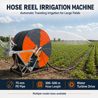 Arroseur automoteur à gros canon à eau, entraîné par une turbine hydraulique, avec enrouleur de tuyau, pour système d'irrigation agricole