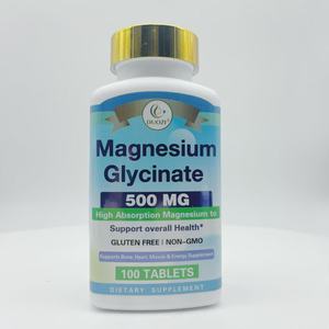 Tableta de glicinato de <span class=keywords><strong>magnesio</strong></span> de alta absorción compatible con huesos, corazón, músculos y energía, suplemento dietético sin gluten sin OGM - Product Image 6