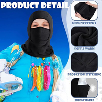 Cagoule polaire d'hiver pour enfants, masque facial complet chaud pour l'extérieur, bonnets de cyclisme et de ski, protection anti-froid pour les oreilles
