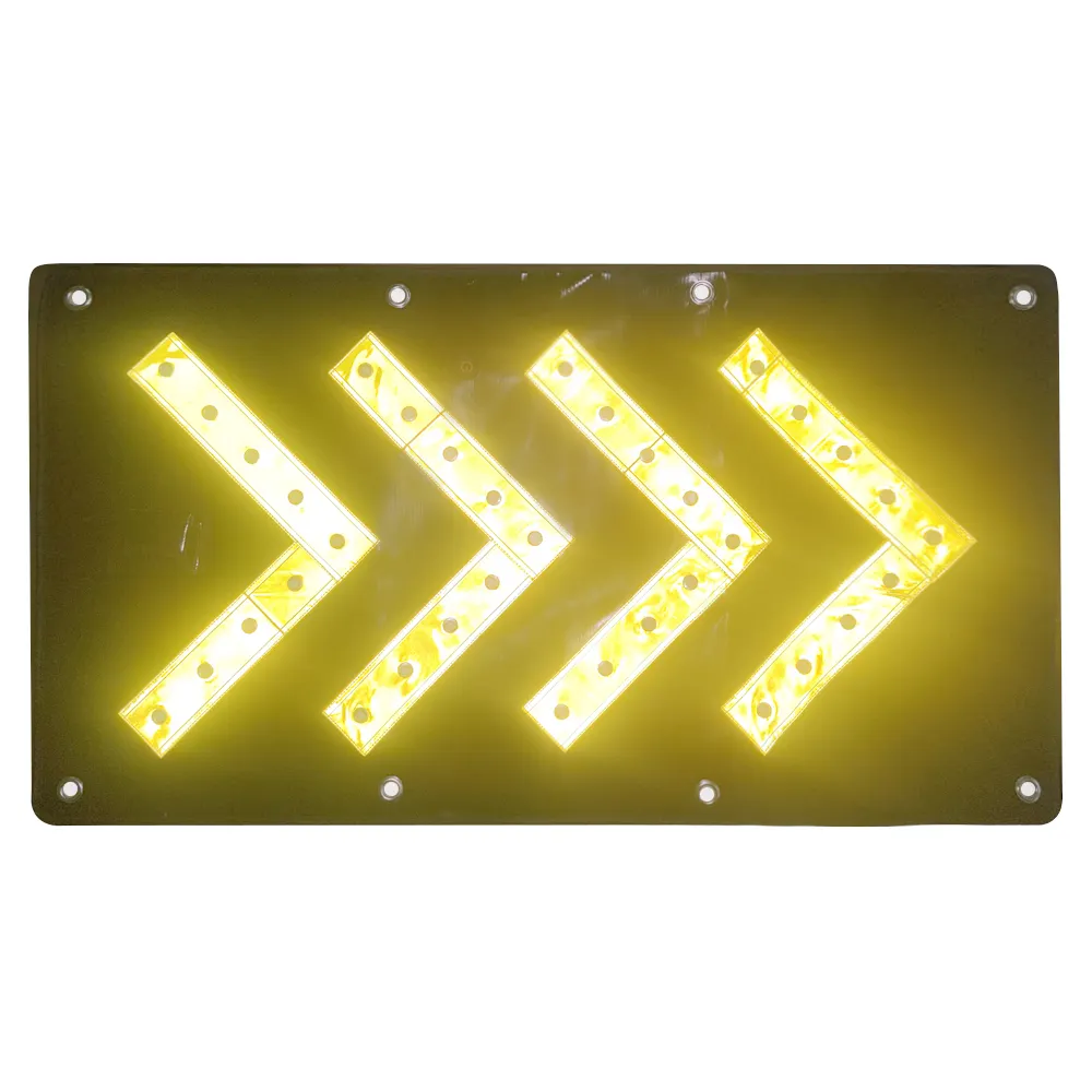 Flexibles wiederaufladbares blinkendes pfeilrichtung-traffic-led-warnlicht planenpfeil-schild