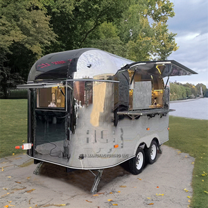 New Mobile Kitchen Car Hot Dog and Coffee Trailer Truck with <b>Bar</b> Pizza Low Price BBQ Food Cart Aluminum Material for Sale - Product Image 3