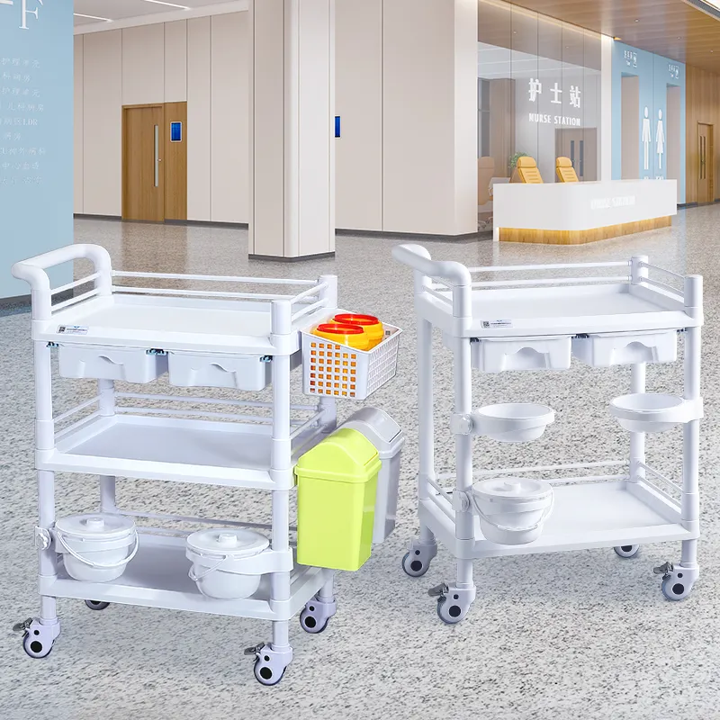 Accessoires de chariot de salon de clinique d'hôpital en gros d'usine type de démontage peut être vendu séparément tout anneau de seau en plastique