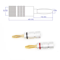 High-End HIFI Kupfer Vergoldeter Bananenstecker Lautsprecherkabel-Verbinder Schraubanschluss-Adapter Bananenstecker 4mm