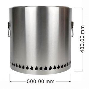 Stand Wood Burning Stove Smokeless Outdoor Camping Stainless Steel Round <b>Fire</b> Pit - Product Image 4