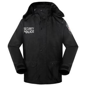 Veste de sécurité CF22 Georgia Security <span class=keywords><strong>Detective</strong></span> Veste matelassée d'hiver en polyester noir à deux couches - Product Image 1