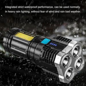 Linterna de Luz Fuerte para Exteriores, Recargable, Portátil, con 4 LED, Súper Brillante, Venta al por Mayor de Fábrica - Product Image 5