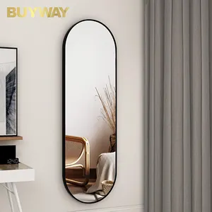 Sang trọng Vanity hình chữ nhật lớn kim loại khung phòng ngủ lớn đầy đủ chiều dài dài mặc quần áo đứng sàn gương espejo spiegel Miroir