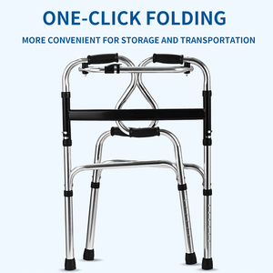 Adjustable Height 4-Leg <strong>Walking</strong> <strong>Frame</strong> <strong>with</strong> Non-Slip Rubber Feet Indoor Homecare Walker for Elderly - Product Image 5