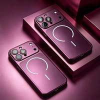 Coque de téléphone magnétique mate en PC pour iPhone 18 17 16 15 14 13 12 Pro Max, protection intégrale antichoc et anti-rayures