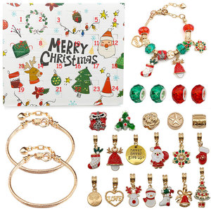 24 calendrier cloches de Noël Surprise aveugle coffret créatif fait à la main bricolage enfants Bracelet boîte-cadeau - Product Image 5