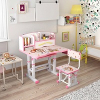 Yuantu Nouveau Design Ensemble Table et Chaise d'Étude Ergonomique en Bois pour Enfants Mobilier Scolaire et Domestique Moderne Caractéristique Réglable pour Salon