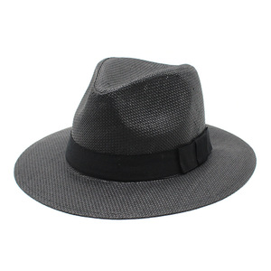 Chapeau Fedora en paille d'été pour hommes et femmes avec bande, chapeaux Panama respirants pour femme, casquettes de soleil pour l'extérieur - Product Image 4