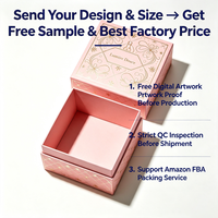 Boîte d'emballage de luxe personnalisée en mousse rose pour flacon de parfum et huile essentielle