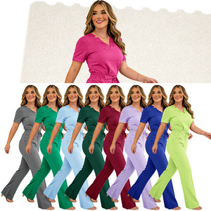 Hospital Uniform <b>Scrub</b> Set Unisex Multi Color Woven Moisture Wicking S XXL - Product Image 3