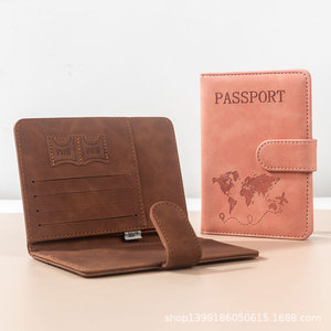 Porta Pasaportes Antimagnético RFID de Cuero PU, Funda de Viaje para Pasaporte con Cierre Magnético - Product Image 4