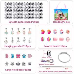 Wholesale 110pcs Educational DIY Jewelry <b>Kit</b> Bulk Supplies <b>Charm</b> <b>Bracelet</b> <b>Making</b> Plastic Beads Fashion Accessories Free Shipping - Product Image 3