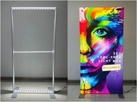 Boîte lumineuse en tissu pliable LED SEG Admax en aluminium 3,3 x 8 pieds, sans outil, réglable en hauteur, design étanche pour salon professionnel
