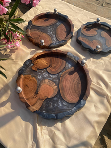 Elegante bandeja de resina para mesa de centro, sala de estar y decoración moderna del hogar a un precio económico. - Product Image 2