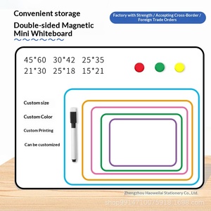 Tableau blanc effaçable portable magnétique pour enfants, tableau d'écriture double face, bloc-notes domestique, enseignement - Product Image 3