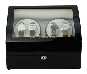 Tùy chỉnh chất lượng cao hiện đại bằng gỗ có độ bóng cao màu đen 4 + 5 xem Winder hộp - Product Image 3