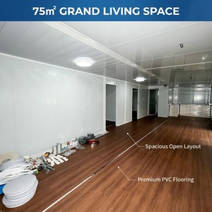 Casa Prefabricada Modular Expandible de Lujo Moderna de 40 pies, de Ensamblaje Rápido, Impermeable, Simple, Totalmente Blanca, con Doble Ala, para <span class=keywords><strong>Apartamentos</strong></span>/Hoteles - Product Image 3