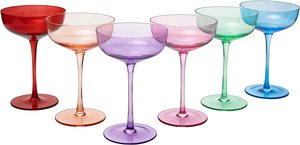 Top Seller 2023 Colored Coupe Glasses Set of 6 <strong>Stemmed</strong> <strong>Champagne</strong> Coupe Glasses Multi-colored <strong>Champagne</strong> <strong>Flutes</strong> - Product Image 2