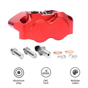 คาลิปเปอร์เบรกดิสก์มอเตอร์ไซค์แบบยูนิเวอร์แซล 4 ลูกสูบ สำหรับสกู๊ตเตอร์ ARK50 AC/Eikon 50/Cordi SE 50 คาลิปเปอร์เบรกหน้า ชุดประกอบย่อย - Product Image 3