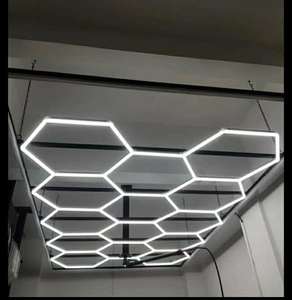 Haute qualité hexagone LED plafonniers blanc froid feux de travail prix de gros pour lavage de voiture salle d'exposition Auto détaillant atelier - Product Image 6