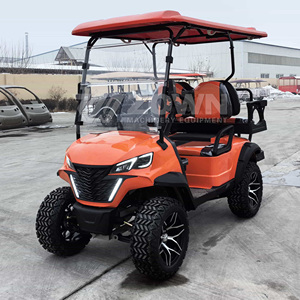 Carrito de golf eléctrico todoterreno de 4 plazas con techo y parabrisas para complejos turísticos - Product Image 4