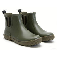 Bottes de pluie courtes pour hommes, imperméables, antidérapantes, avec soutien de la voûte plantaire en EVA, en caoutchouc de bonne qualité