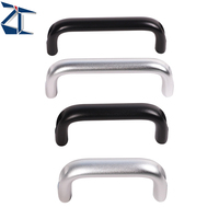 Poignée de traction en acier inoxydable ZUADS pour équipement industriel, argent noir, usinée CNC, pour machine-outil, poignée de porte en tôle