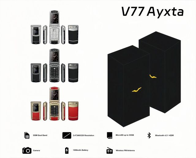 2.4 Inch MTK Mobile Phone V77 Non-smart Flip Button Dual SIM Elderly Machine Function Foreign Metal Fm Camera Dual-screen BT