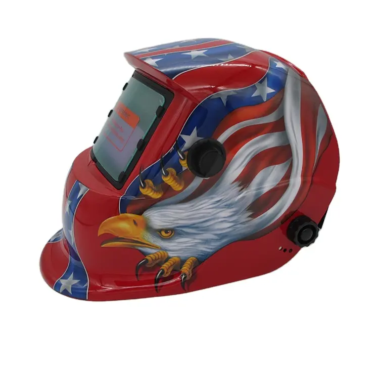Máscara de solda elétrica ansi z87.1, capacete de plástico elétrico personalizado fechado profissional, velocidade, vidro, automático, escurecimento automático