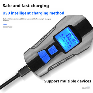 Luz Delantera para Bicicleta con Bocina, Recargable por USB, Impermeable, con Velocímetro, Accesorios de Ciclismo para Montaña, Venta al Por Mayor - Product Image 3