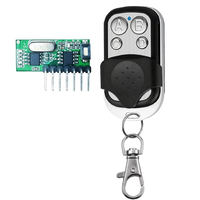 Controles Remotos RF de 433 Mhz, Transmisor y Módulo de Interruptores Receptores de Relé RF de 433 Mhz, Interruptor de Control de Salida Inalámbrico de 4 Canales