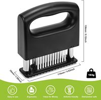 Outil attendrisseur de viande, agrafeuse, 48 lames ultra-affûtées en acier inoxydable, design compact pour bœuf, poulet, dinde, steak