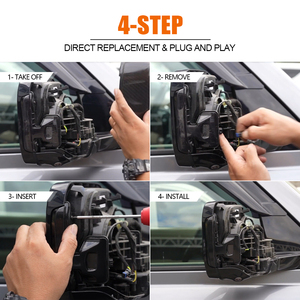 Luz Intermitente <span class=keywords><strong>LED</strong></span> Dinámica para Espejo Retrovisor, <span class=keywords><strong>2</strong></span> Piezas, para Land Rover Defender 2019+, Luz de Marcador Lateral Ámbar - Product Image 5