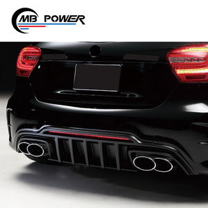 Kit de carrocería de clase A para W176 A180 A200 A250 A260 A45 estilo A FRP 2013-2016 faldones laterales del parachoques delantero puntas de escape - Product Image 3