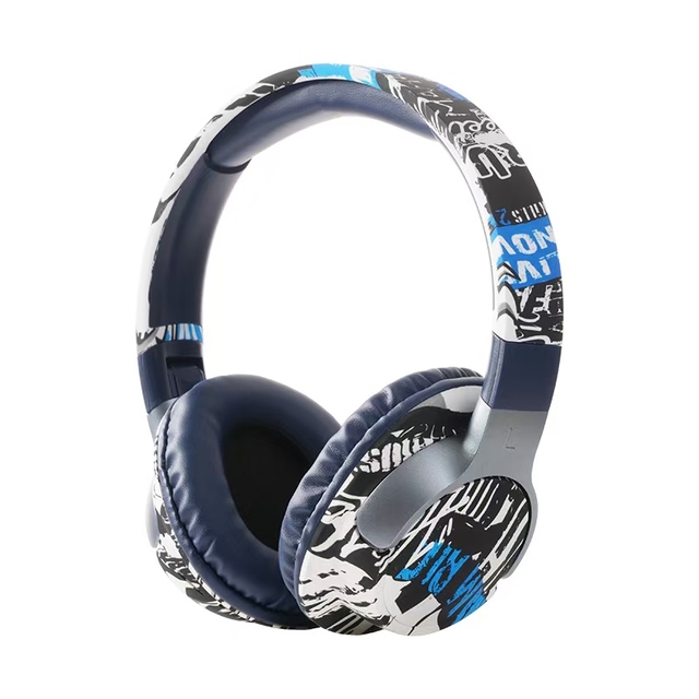 NEEXXT BT1000 Wireless Headphones Foldable Over Ear Headset Microphone FM Stereo Music Earphone Support Head-Mounted Graffiti