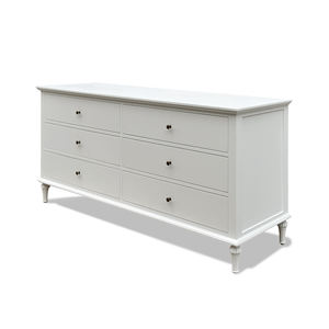 HL512 francese Vintage camera da letto mobili in legno massello armadio per vestiti cassettiera 6 cassetti cassettiera - Product Image 6