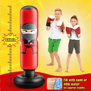 Sac de frappe gonflable pour enfants, idéal pour le karaté, jouet pour garçons et filles, rebond immédiat pour la pratique du boxe et la gestion du stress - Product Image 6