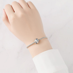 Original White Copper <b>Bead</b> <b>Bracelet</b> - DIY Sparkling Trendy Stone-Inlaid <b>Bead</b> Jewelry, Personalized Women's Jewelry - Product Image 6