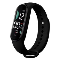 Montre connectée LED à écran tactile 2025 pour hommes et enfants, bracelet électronique étanche, montre numérique LED