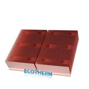 Ecotherm skiving冷却器铜翅片散热器100瓦发光二极管oem水冷150瓦发光二极管散热器