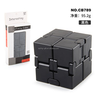 Infinity Magic Cube pour enfants et adultes Mini Gadget Spinner jouet Fidget meilleur pour le Stress et l'anxiété, soulage et tue le temps noir